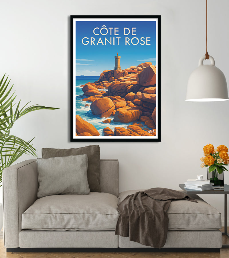 poster Côte de Granit Rose Vintage