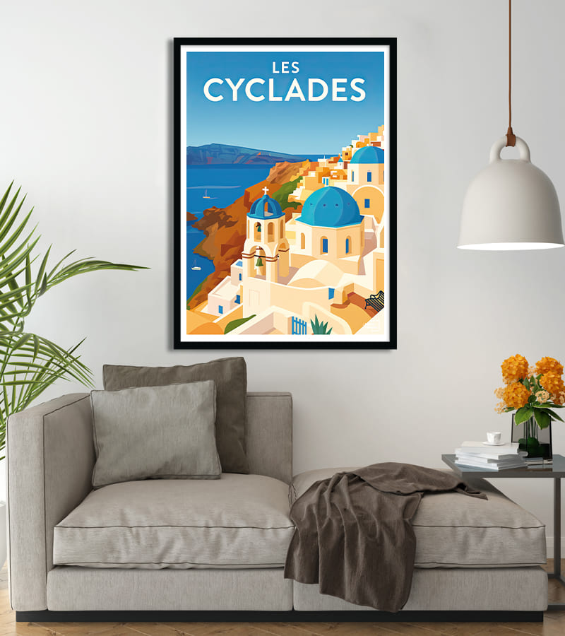 poster Les Cyclades en Grèce