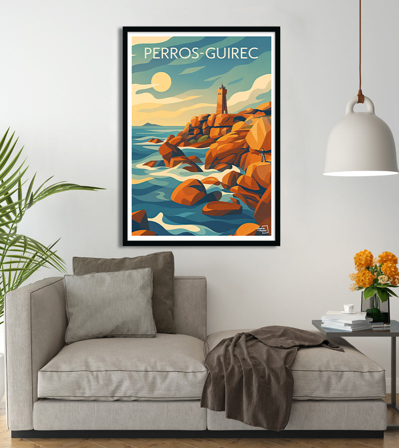 poster Perros Guirec vintage
