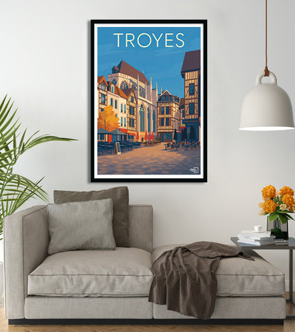 poster Troyes vintage