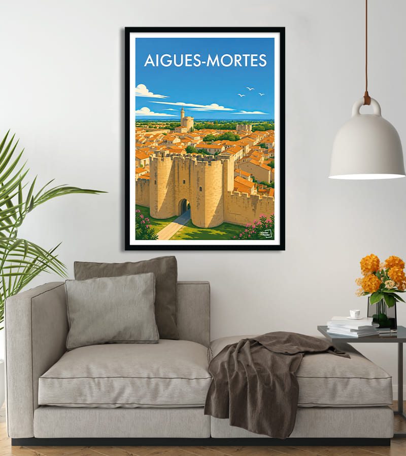 poster Aigues Mortes vintage