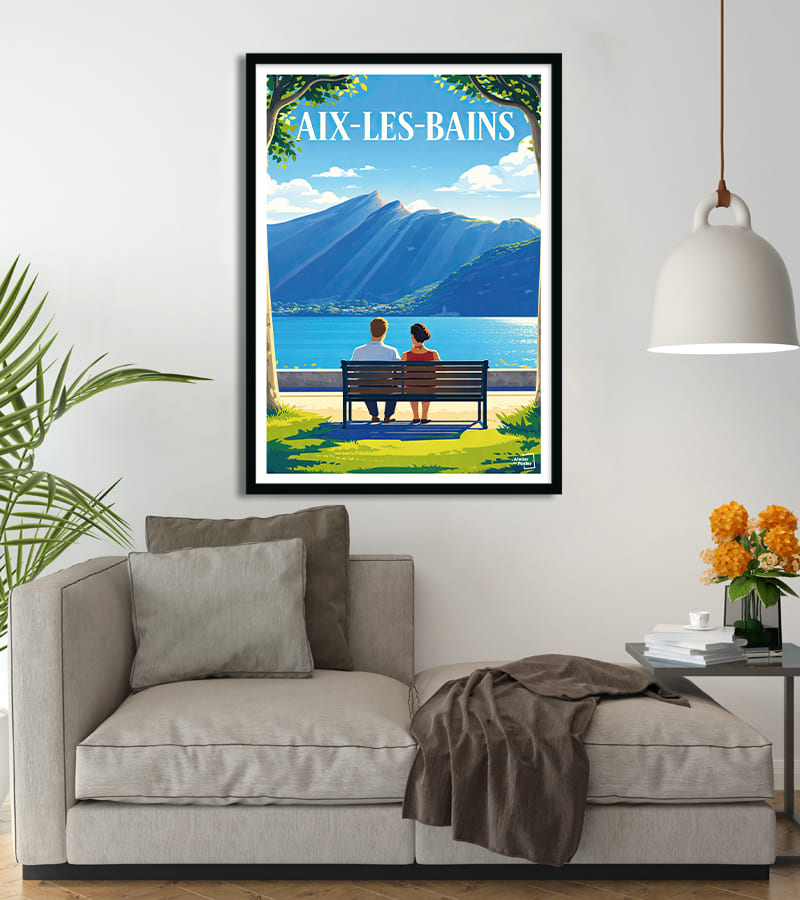 poster Aix-les-Bains Esplanade du Lac