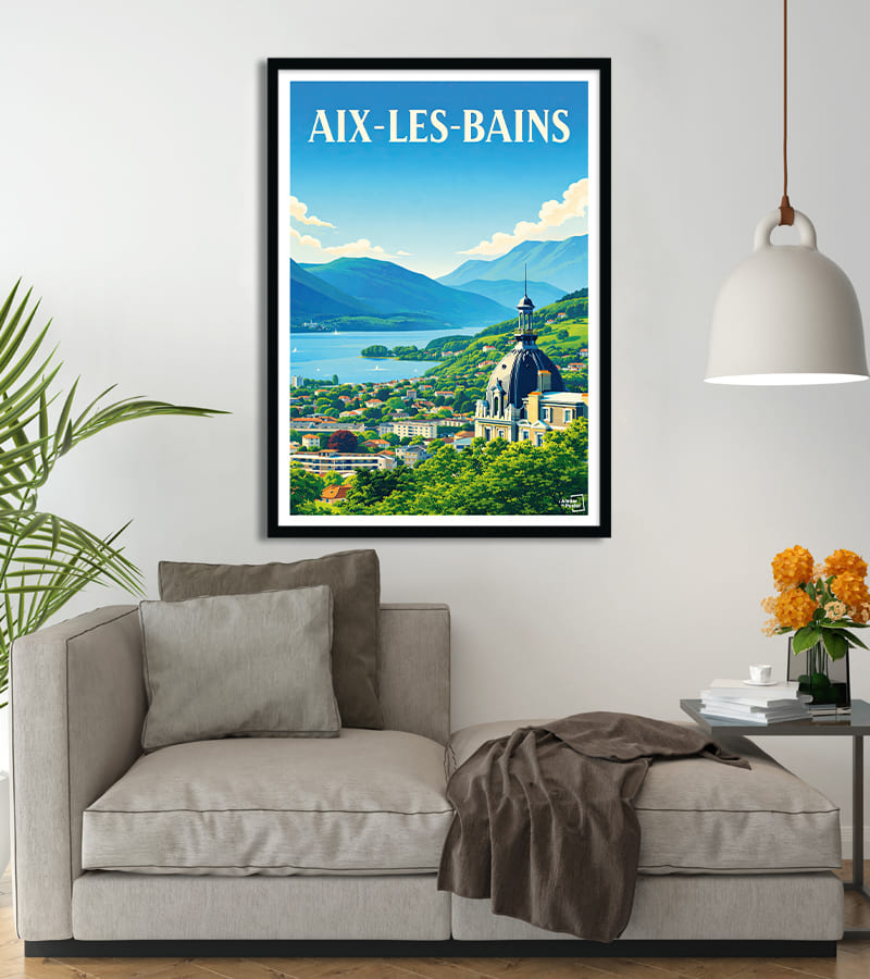 Affiche Aix-les-Bains Vintage