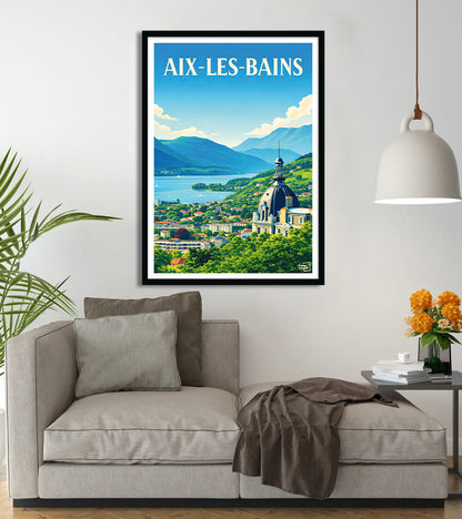 Affiche Aix-les-Bains Vintage