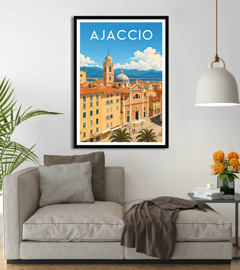 poster vintage Ajaccio