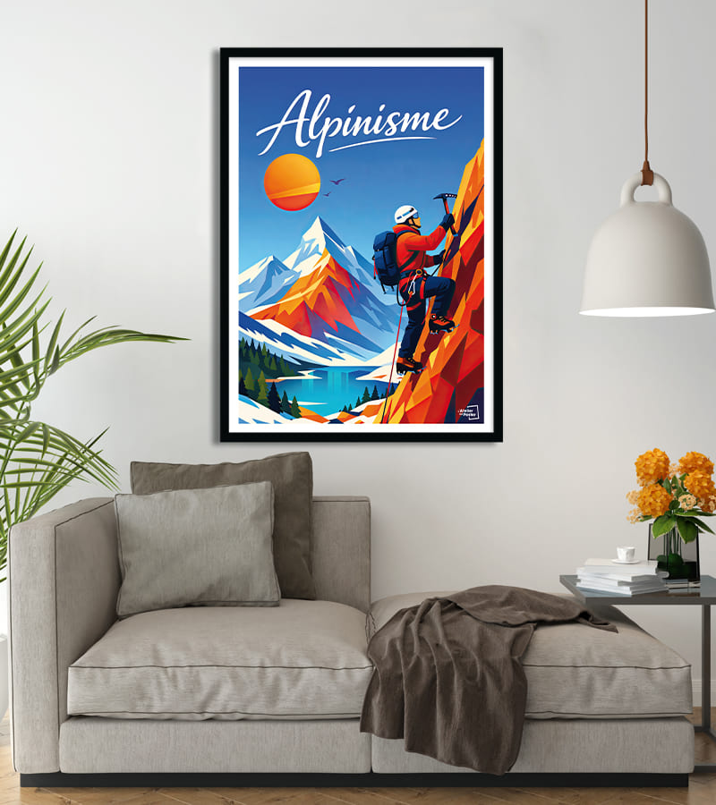 Affiche Alpinisme vintage