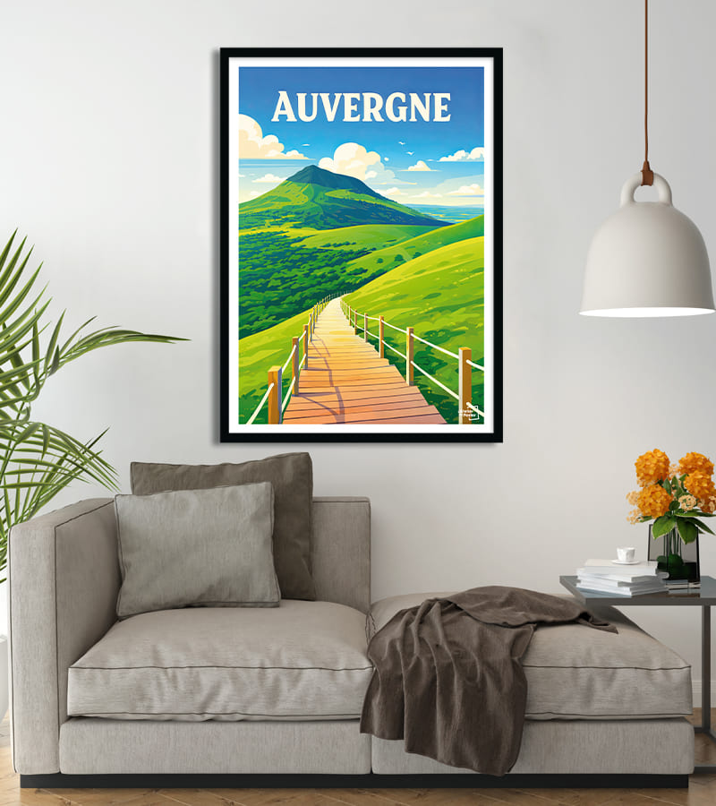 poster Auvergne vintage