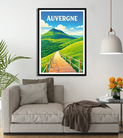 poster Auvergne vintage
