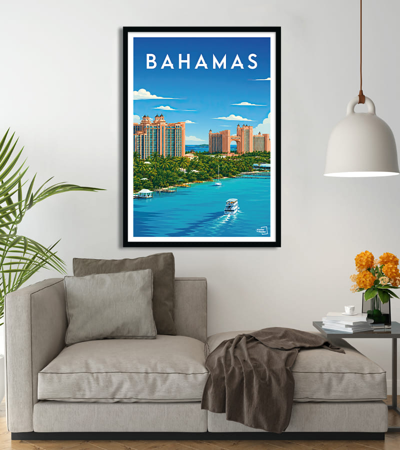 Affiche Bahamas vintage