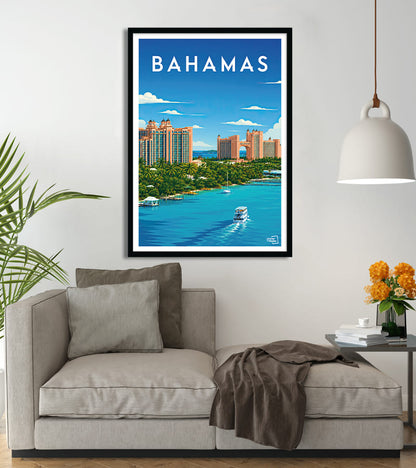 Affiche Bahamas vintage