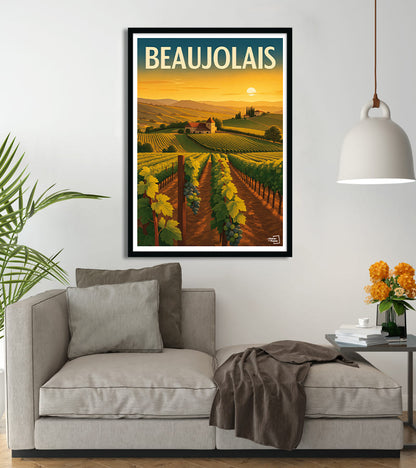 poster vignobles du Beaujolais