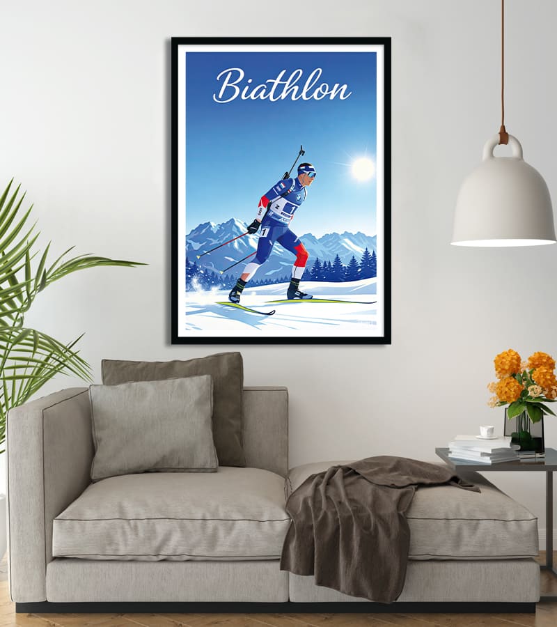 poster Biathlon vintage