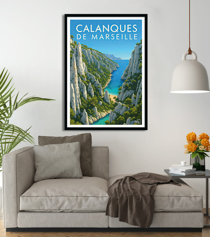poster moderne Les Calanques de Marseille