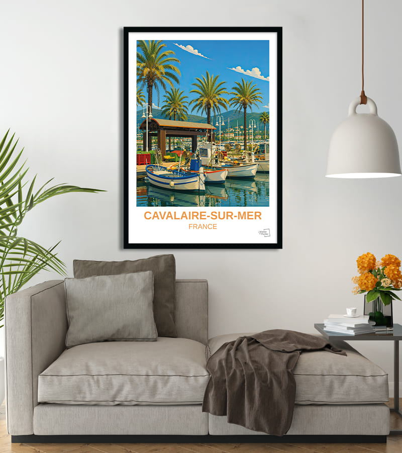 poster Cavalaire sur Mer Vintage