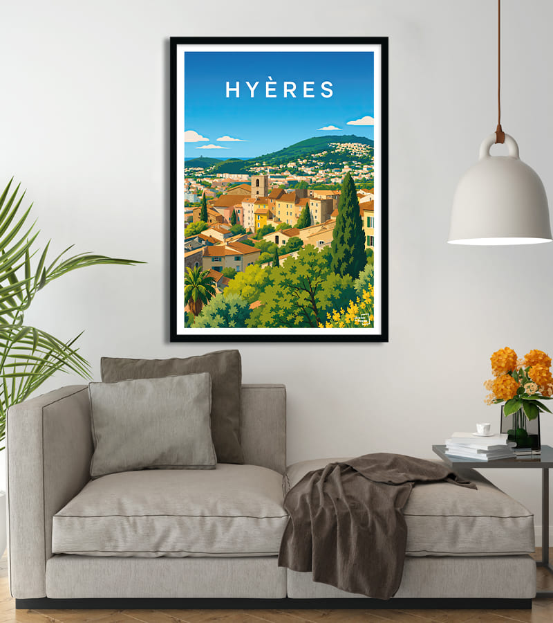 poster Hyères vintage