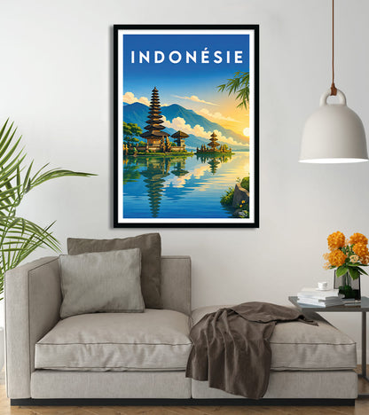 Affiche Indonésie Vintage