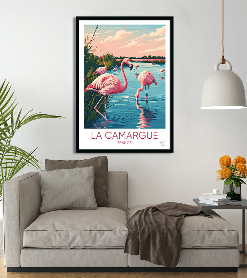 poster La Camargue Flamants