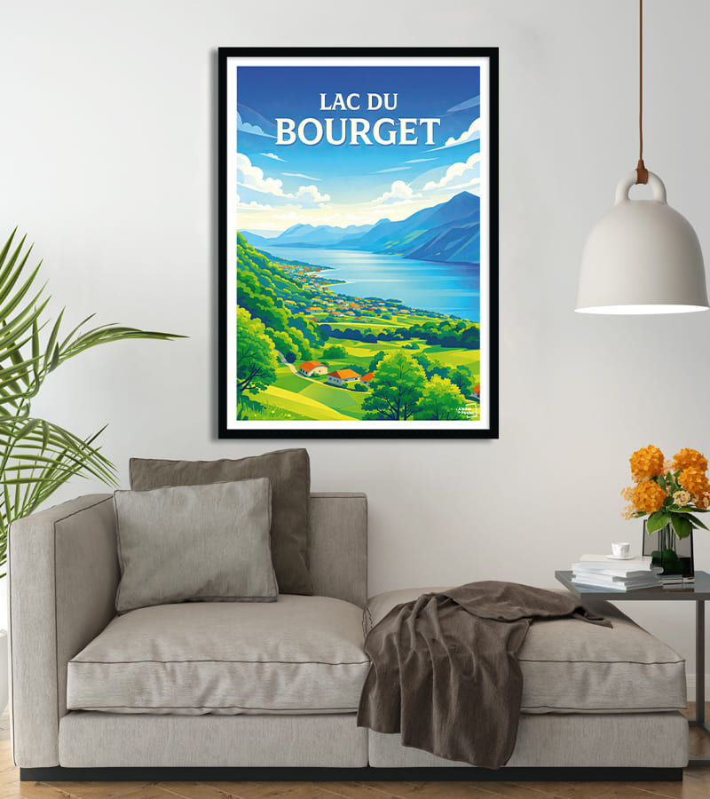 poster Lac du Bourget vintage