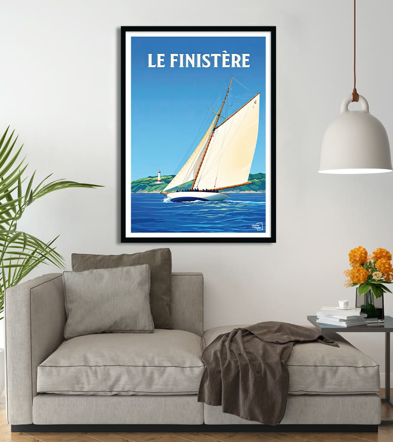 Affiche Le Finistère Vintage