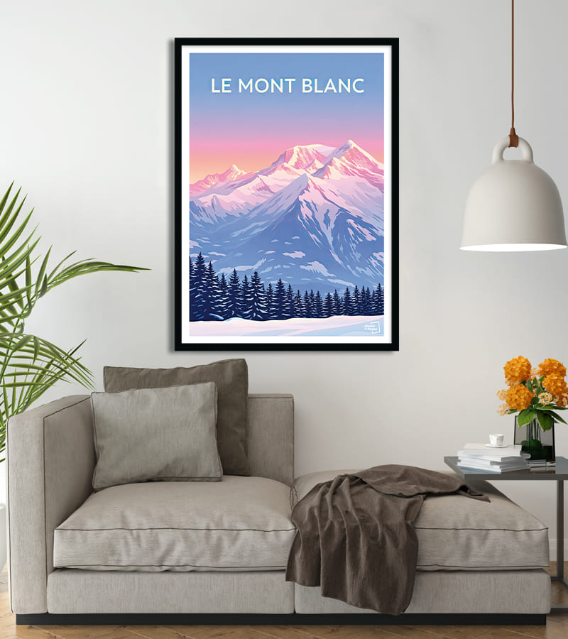 poster Mont Blanc Vintage