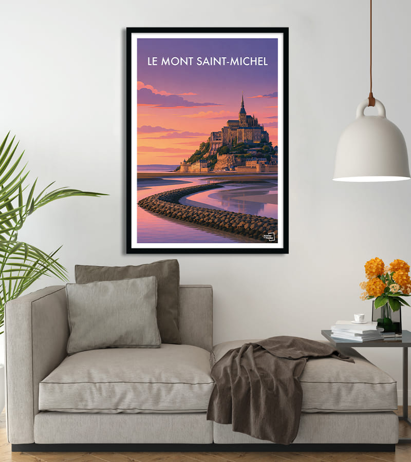 poster Le Mont Saint Michel Vintage