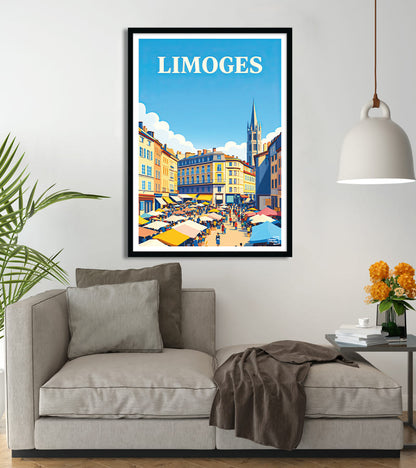 poster Limoges vintage