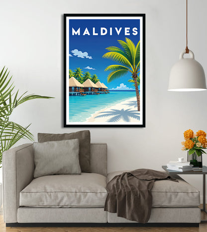 poster Maldives vintage