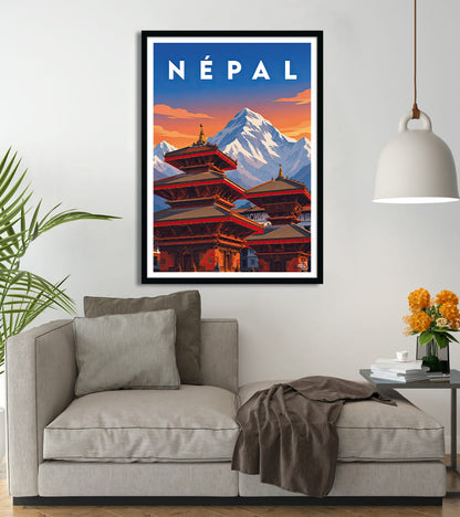 Affiche Népal vintage