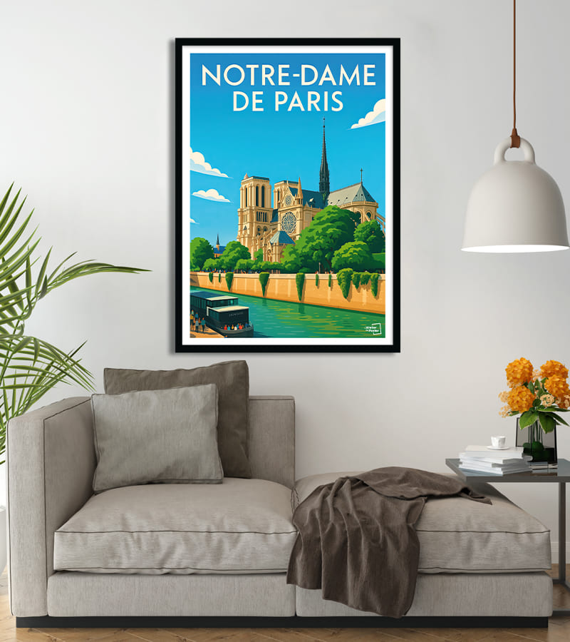 poster vintage Notre-Dame de Paris
