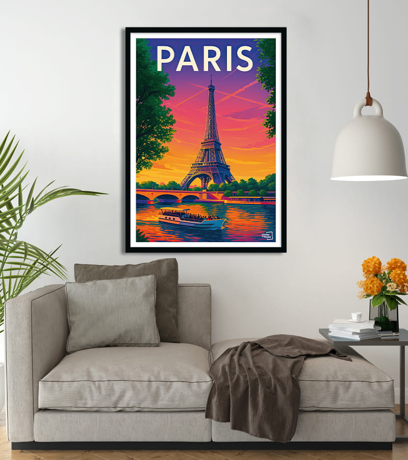 poster vintage Tour Eiffel