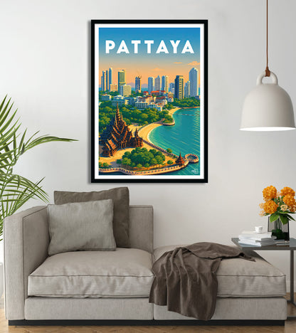 Affiche Pattaya vintage