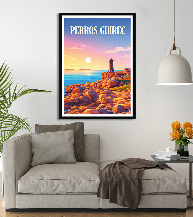 poster Perros-Guirec vintage