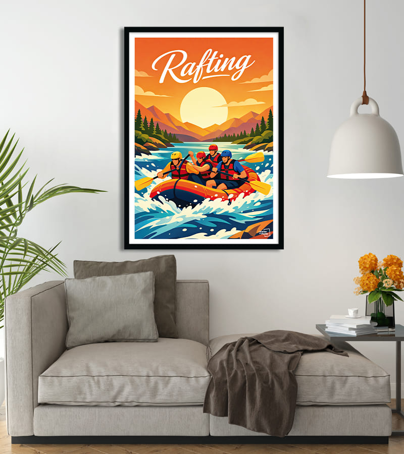 poster Rafting vintage