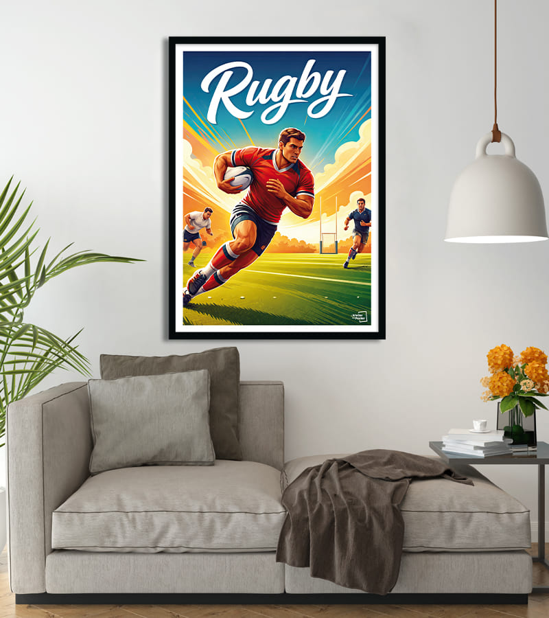 Affiche Rugby vintage