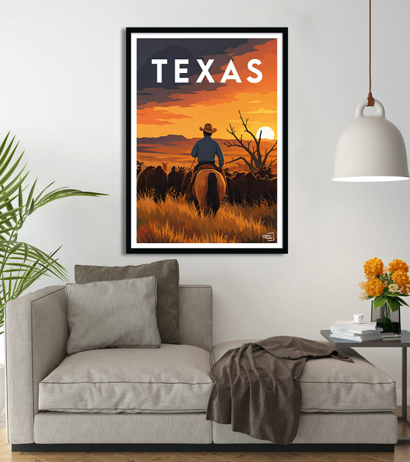 Affiche Texas vintage