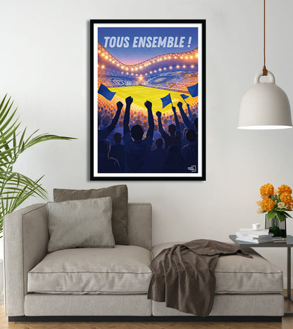 poster Tous ensemble - Stade sportif