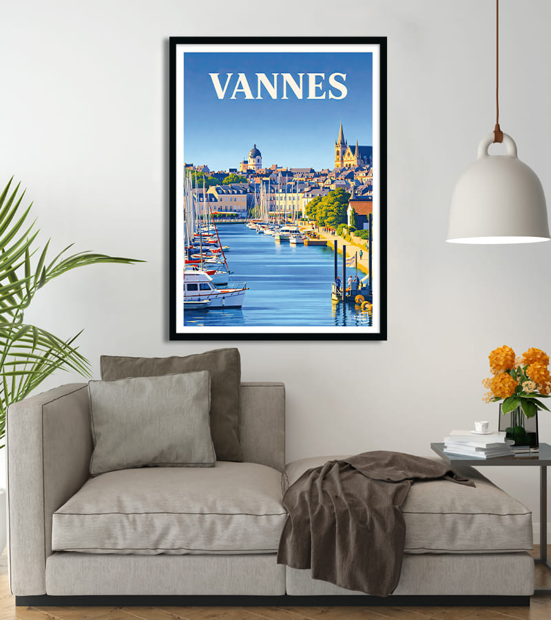 Affiche Vannes vintage