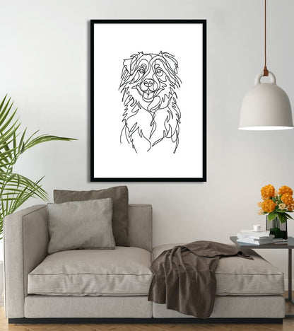 Affiche Line Art Chien #14