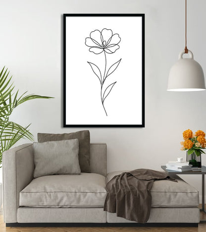 Affiche Line Art Fleur #1