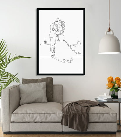 Affiche Line Art mariage #25