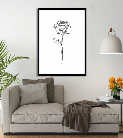 Affiche Line Art Rose #3