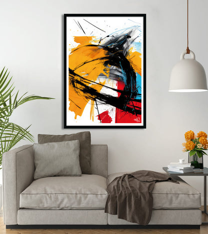 poster composition abstraite couleur