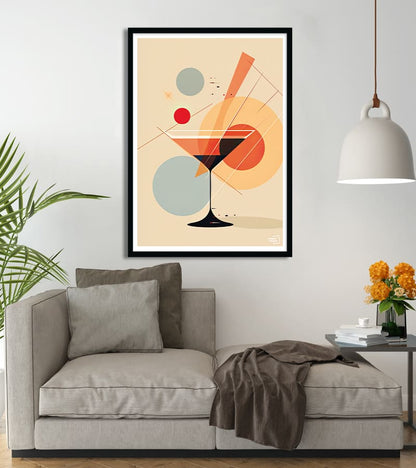poster Cocktail cubisme couleur