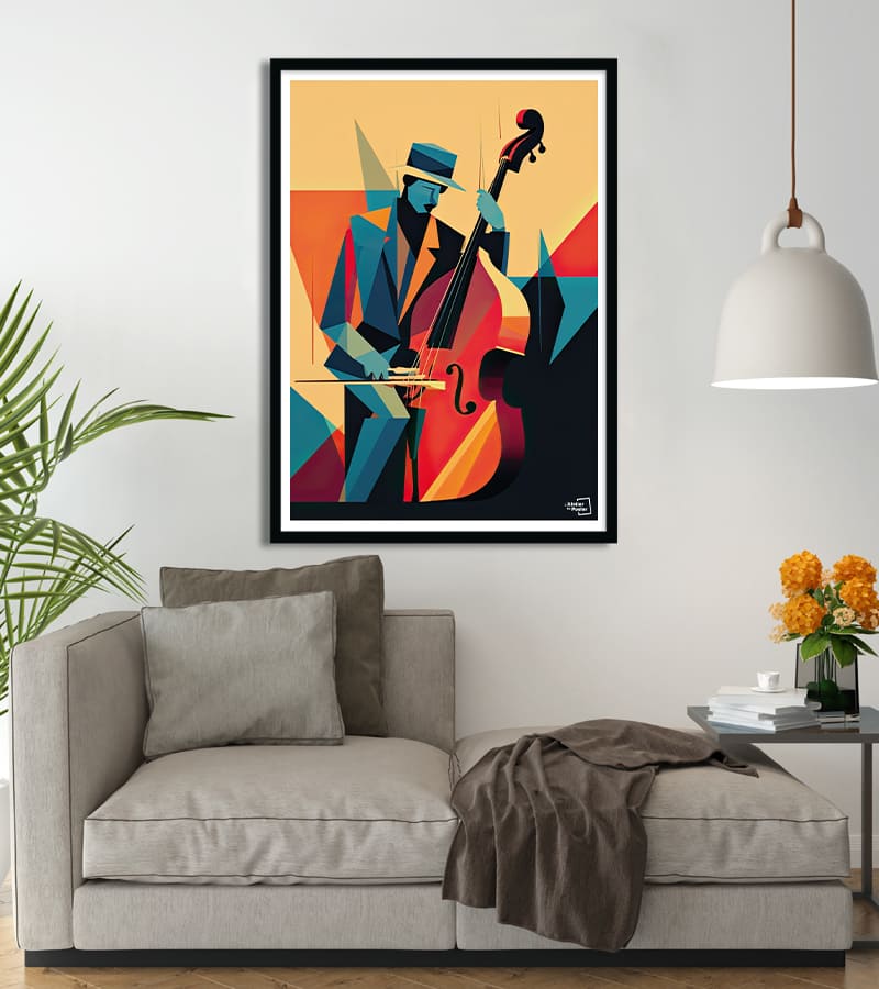 Affiche Musique cubisme en couleur #45