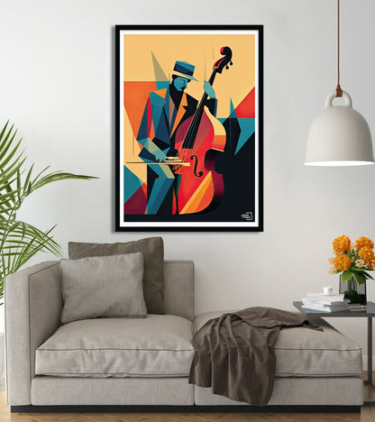 Affiche Musique cubisme en couleur #45