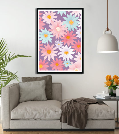 poster marché fleur motif marguerite