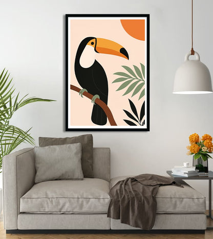 Affiche Minimaliste Toucan – Décoration Murale Épurée et Naturelle #61