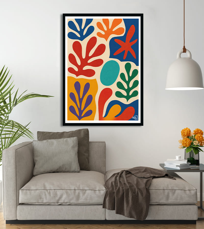 Affiche Abstraite Style Matisse – Formes et Couleurs pour Déco Moderne #69