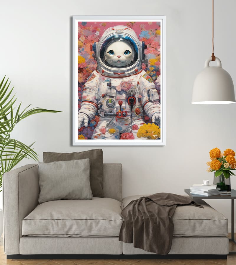 poster Animal astronaute style japonais