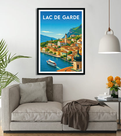 poster Lac de Garde Vintage